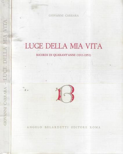 Luce della mia vita - G. B. Carrara - copertina