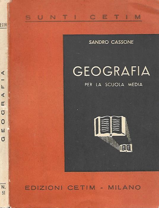 Geografia per la scuola media - Sandro Cassone - copertina