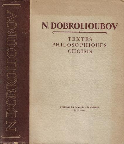 Textes philosophiques choisis - N. Dobrolioubov - copertina