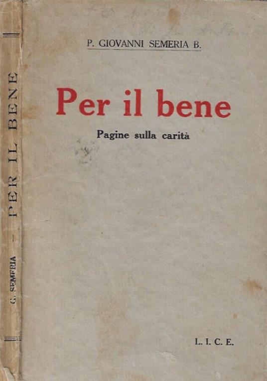 Per il bene - P. Giovanni Semeria - copertina