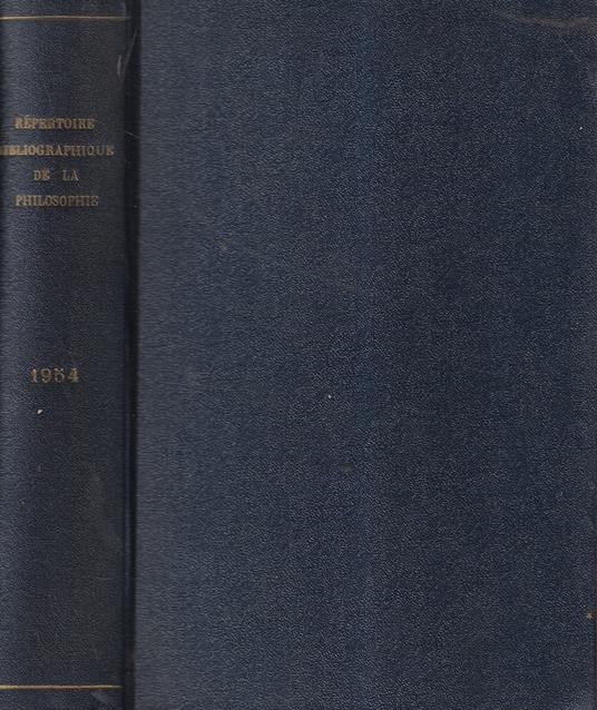 Societe Philosophique de Louvain repertoire bibliographique de la philosophie tome VI 1954 - copertina