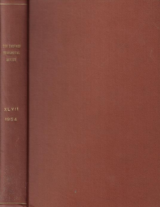 The Harvard Theological Review Vol. XLVII Anno 1954 - copertina