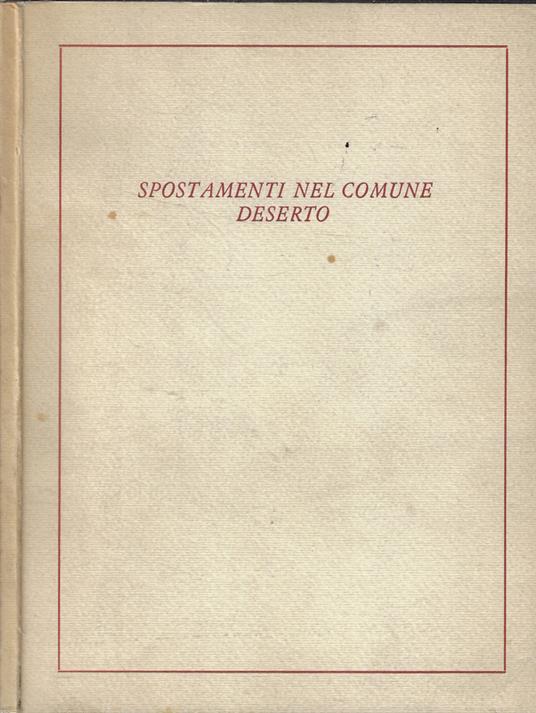 Spostamenti nel comune deserto - copertina