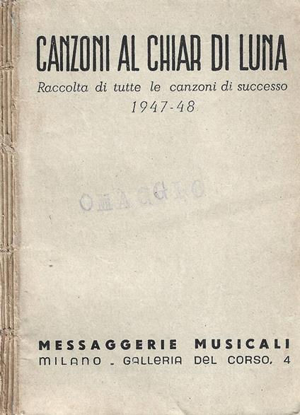 Canzoni al chiar di luna - copertina