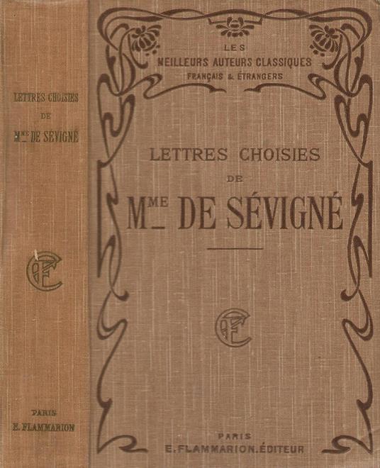 Lettres choise de Mme De Sévigné - copertina