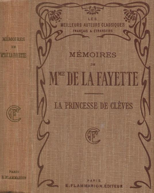Memoires de Mme De La Fayette - copertina