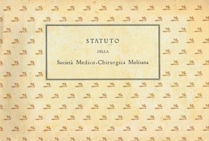 Statuto della società medico-chirurgica Molisana - copertina