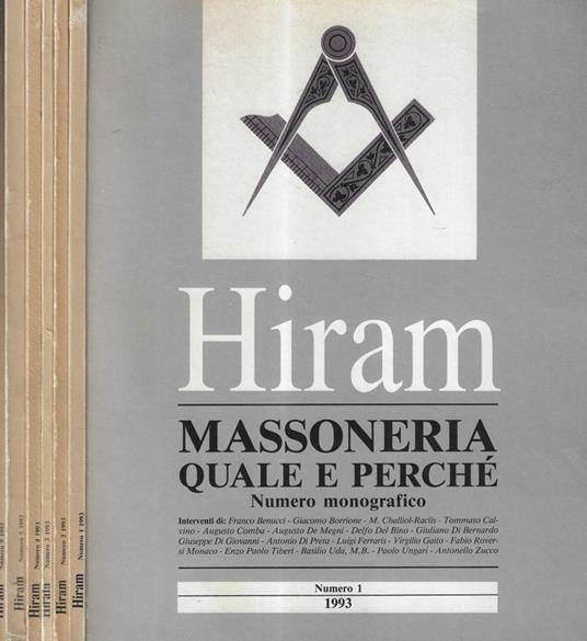 Hiram anno 1993 n. 1, 2, 3, 4, 5, 9 - copertina