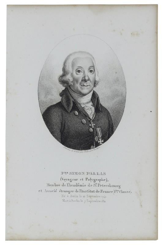 Portrait Du P.Re Simon Pallas (Voyageur Et Polygraphe) 1741-1811. Gravure Sur Acier Dessinée Et Gravée Par Ambroise Tardieu - 1825 - copertina