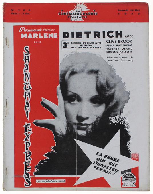 Cinematographie Française N° 706 [Marlene Dietrich] - 1932 - copertina