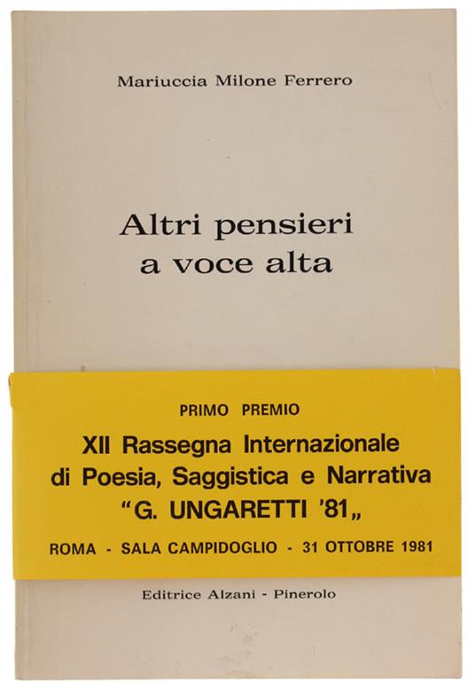 Altri Pensieri A Voce Alta - copertina