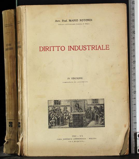 Diritto industriale - Mario Rotondi - copertina