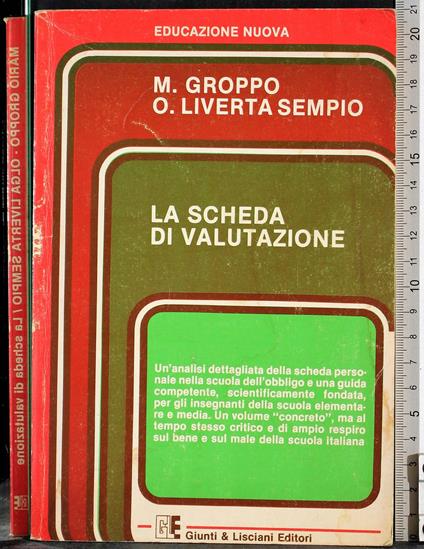 scheda di valutazione - copertina