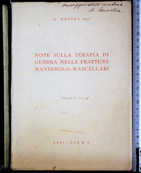 Note terapia guerra fratture mandibolo-mascellari - copertina