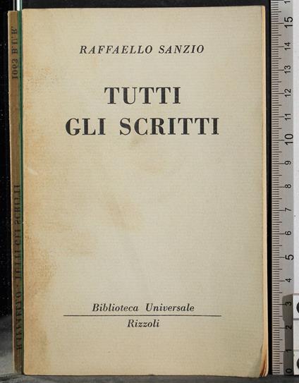 Tutti gli scritti - Raffaello Sanzio - copertina