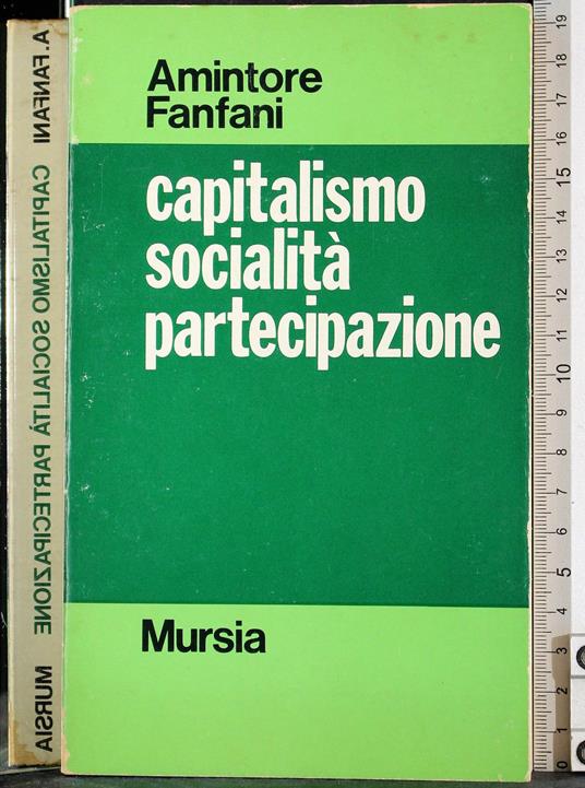 Capitalismo socialità partecipazione - Amintore Fanfani - copertina