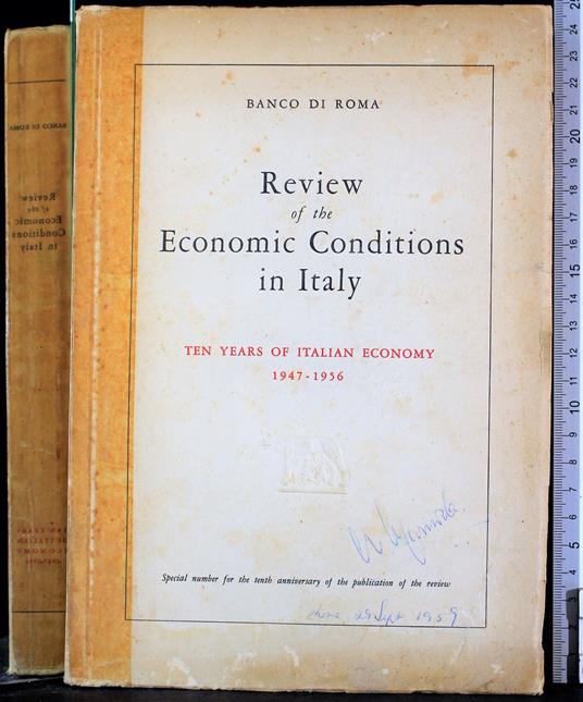 Review of the Economics condition in Italy - copertina