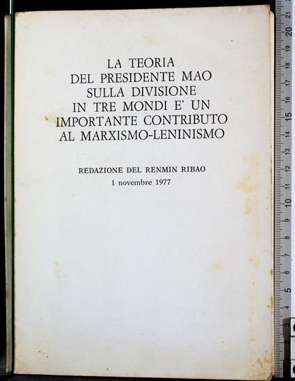 teoria del presidente Mao sulla divisione in tre mondi - copertina