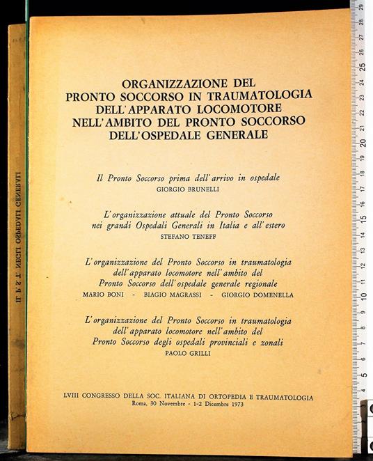 Organizzazione pronto soccorso traumatologia apparato locomotore - copertina