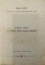 Karlo Marx a cento anni dalla morte Saint-Vincent Marzo 24-25 1983