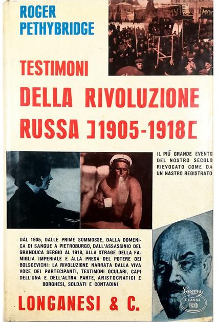 Testimoni della Rivoluzione russa (1905-1918) - Roger Pethybridge - copertina