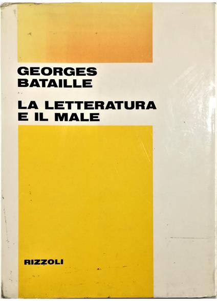 letteratura e il male - Georges Bataille - copertina