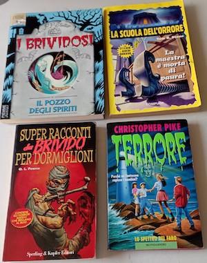 4 libri x ragazzi d'orrore: I brividosi n.2 +Super racconti da brivido per dormiglioni + La maestra e' morta di paura + Perche' un fantasma rapisce i bambini ? - copertina