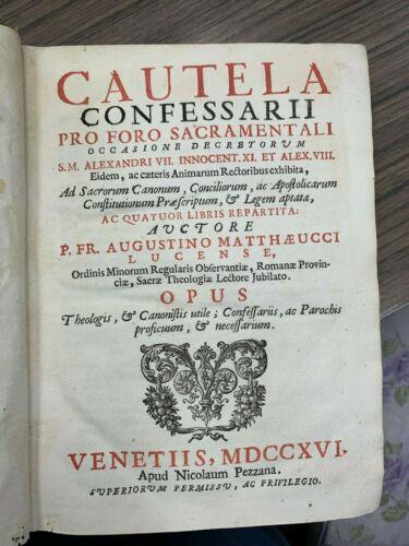 Cautela confessarii pro foro sacramentali - copertina