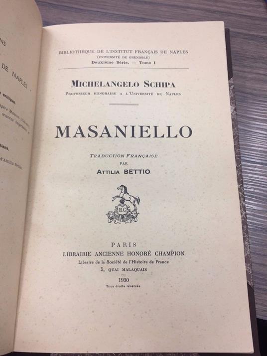 Masaniello - Michelangelo Schipa - copertina