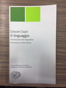 Il linguaggio - Edward Sapir - copertina