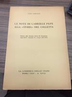 Le note di Gabriele Pepe alla 