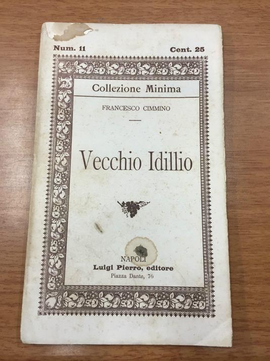 Vecchio idillio - Francesco Cimmino - copertina