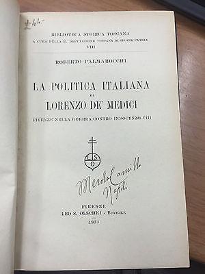 La politica italiana di Lorenzo de' Medici - Roberto Palmarocchi - copertina
