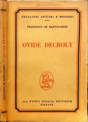 Ovide Decroly - Francesco De Bartolomeis - copertina