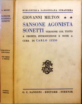 Sansone agonista, Sonetti - Giovanni Milton - copertina