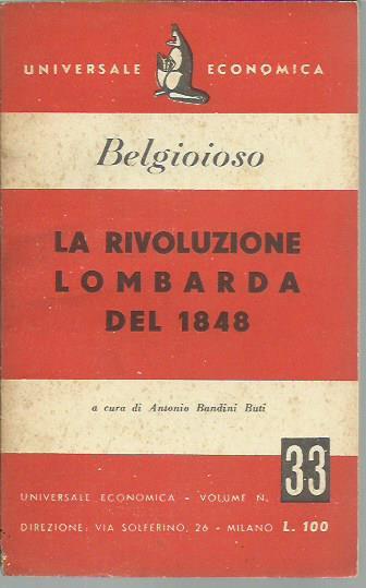 rivoluzione Lombarda del 1848 - Cristina Belgiojoso - copertina