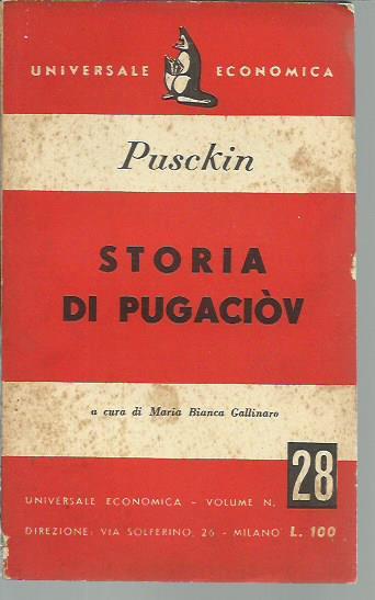 Storia di Pugaciòv - copertina