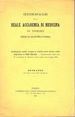 Indagini sulle acque e sulle nevi delle alte regioni. Comunicazione fatta alla R. Accademia di Medicina nella seduta del 5 luglio 1895. Giornale della Reale Accademia di Medicina di Torino. Estratto dal vol. I, anno LVIII, fascicolo 11