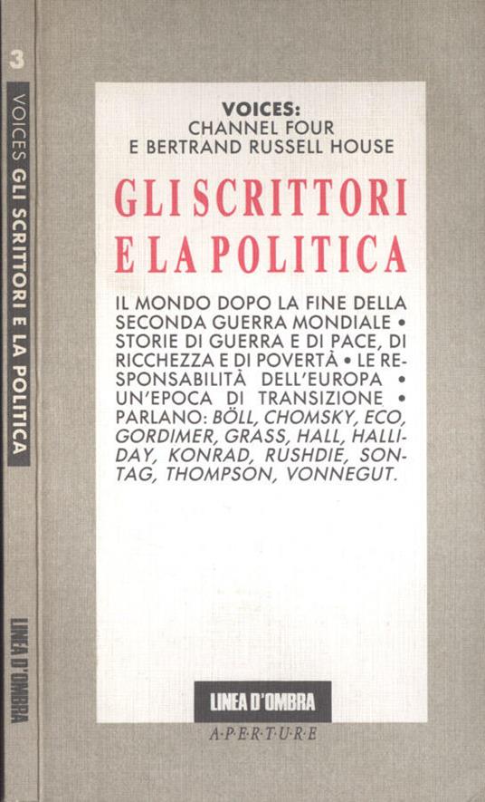 Gli scrittori e la politica - copertina