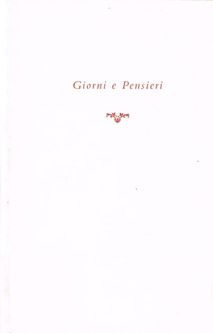 Giorni e Pensieri - copertina