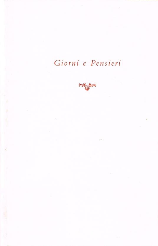 Giorni e Pensieri - copertina