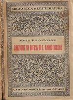 Orazione in difesa di T. Annio Milone (nuovamente tradotta da Manlio Mariani con un'introduzione)