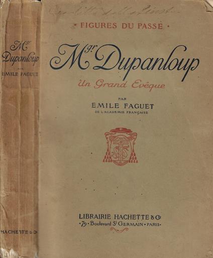 Mgr. Dupanloup - Émile Faguet - copertina