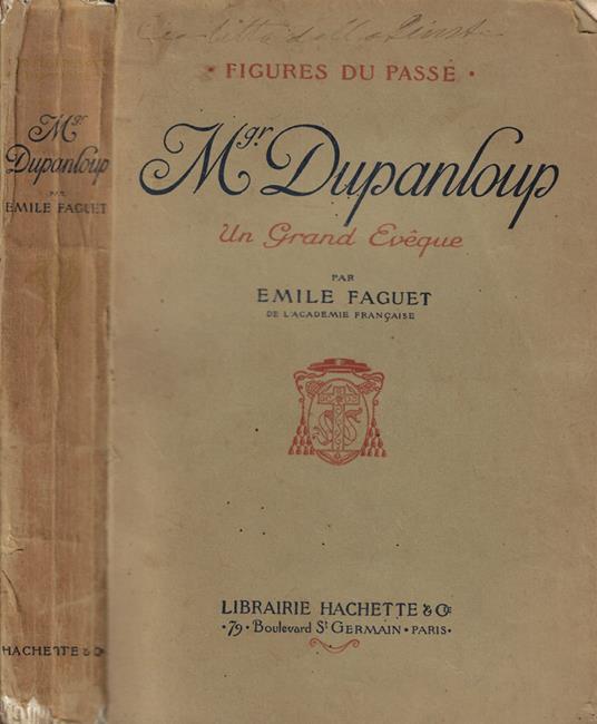 Mgr. Dupanloup - Émile Faguet - copertina