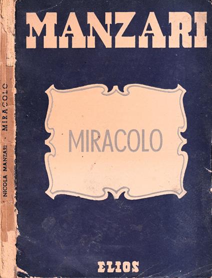 Miracolo - Nicola Manzari - copertina