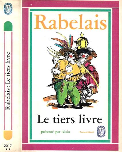 Le Tiers Livre - François Rabelais - copertina