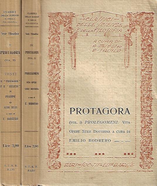 Protagora - copertina