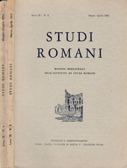 Studi romani 1961 - copertina