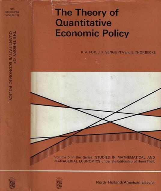 The theory of quantitative economic policy - copertina