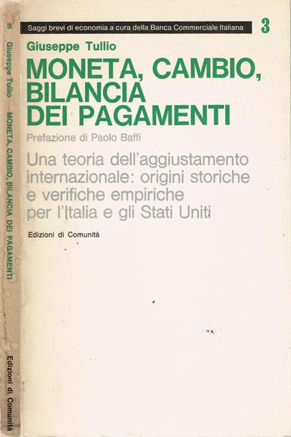 Moneta, cambio, bilancia dei pagamenti - copertina